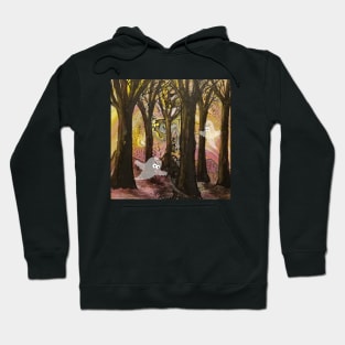 Haunted forest in Yellow and Pink Hoodie